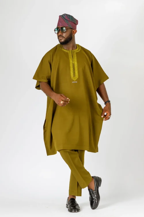 Olive Regal Agbada